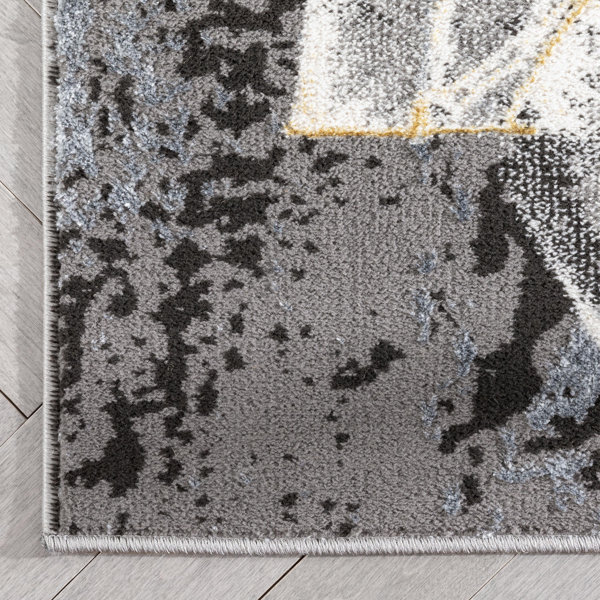 Well Woven Cairo Allegra Abstract Grey Area Rug Wayfair.co.uk